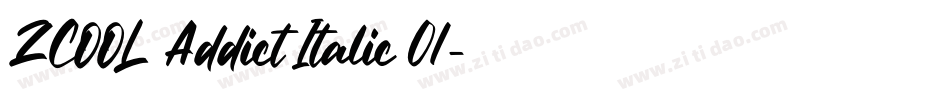 ZCOOL Addict Italic 01字体转换